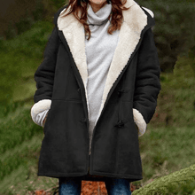 Load image into Gallery viewer, Women&#39;s Suede Lamb Wool Coat
