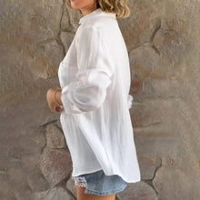 Load image into Gallery viewer, Solid Color Blouse with V-neck
