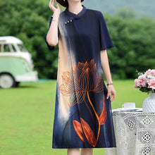 Load image into Gallery viewer, Retro Printing Temperament Chiffon Skirt

