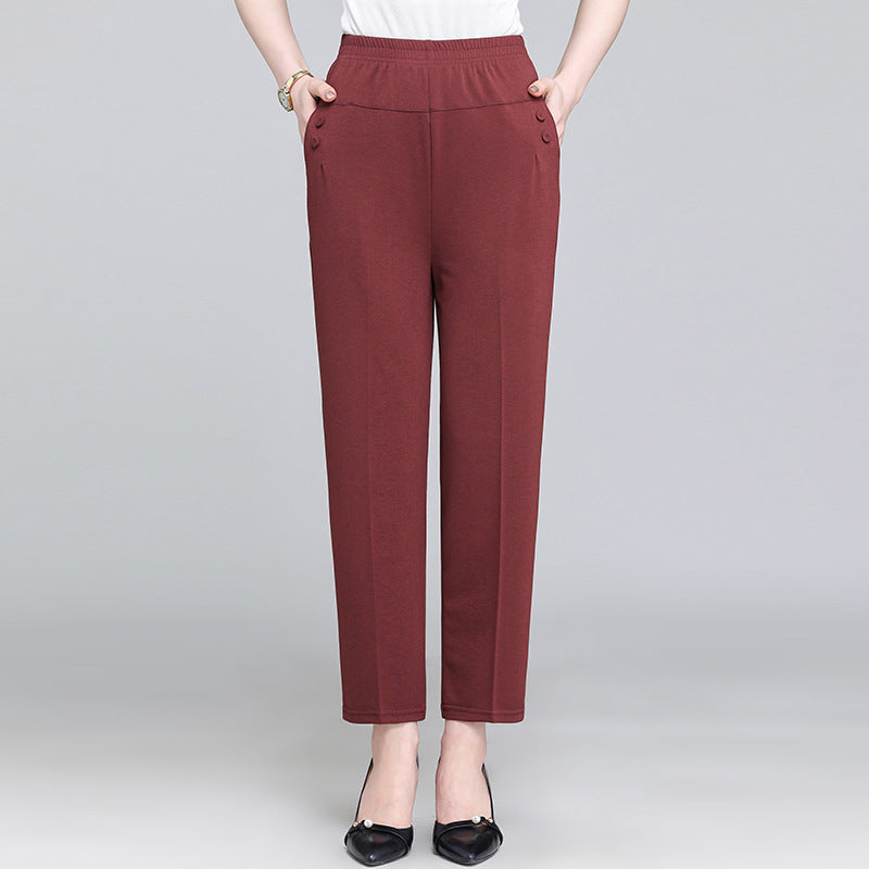 High Waist Cropped Trousers