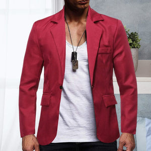 Solid Color Single Breasted One Button Suit
