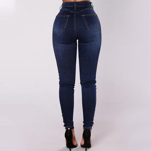 Double Breasted High Waist Skinny Jeans