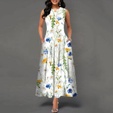 Load image into Gallery viewer, Sleeveless Print Swing Dress
