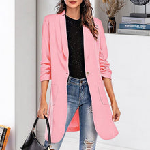 Load image into Gallery viewer, Three-quarter Sleeve Women&#39;s Mid-length Pocket Coat
