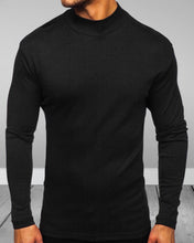Load image into Gallery viewer, Men&#39;s Gray Cotton Turtleneck Sweaters
