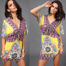 Load image into Gallery viewer, Summer V-Neck Printed Dress
