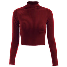 Load image into Gallery viewer, Half Turtleneck Solid Color Long Sleeve Knit T-Shirt
