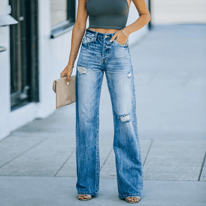 Straight Ripped Jeans