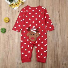 Load image into Gallery viewer, Reindeer Pattern Baby Outing Romper
