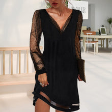 Load image into Gallery viewer, Lace V-Neck Evening Dress
