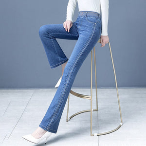 High Waist Stretch Flare Jeans