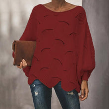 Load image into Gallery viewer, Pullover Sweater Jumper Hollow Out Knitted
