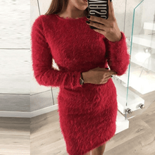 Load image into Gallery viewer, Round Neck Plush Dress
