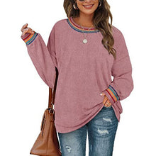 Load image into Gallery viewer, Women&#39;s Solid Color Round Neck Loose Sweatshirt
