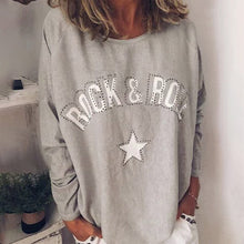 Load image into Gallery viewer, Star Crew Neck Long Sleeve T-Shirt
