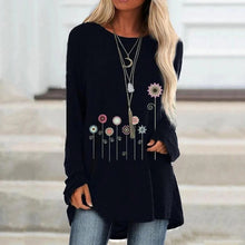 Load image into Gallery viewer, Floral Print Long-sleeve T-shirt
