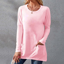 Load image into Gallery viewer, Crew Neck Long Sleeve Pocket T-Shirt
