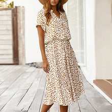 Load image into Gallery viewer, Polka Dot Short Sleeve Shirt Collar
