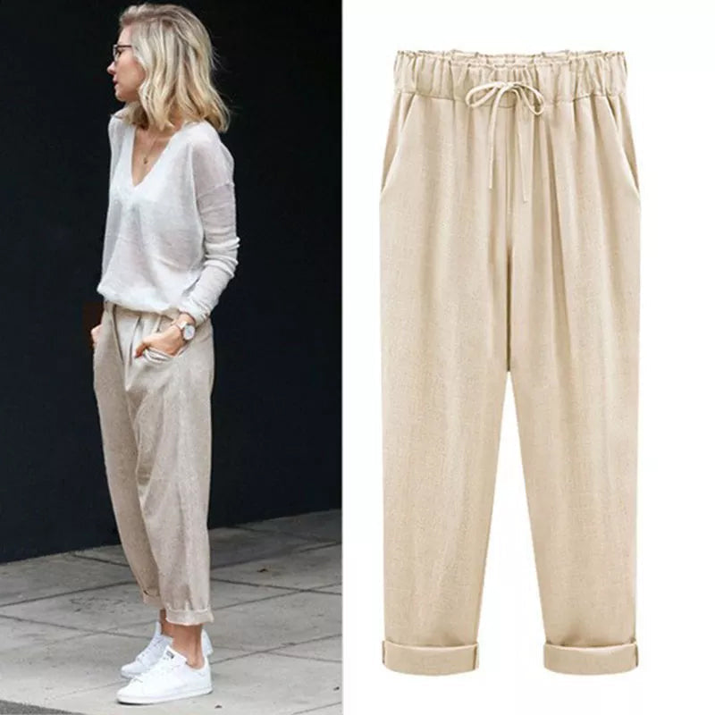 Women's New Large Size Casual Pants