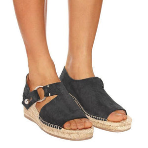 Comfortable Peep-toe Wedge Sandals