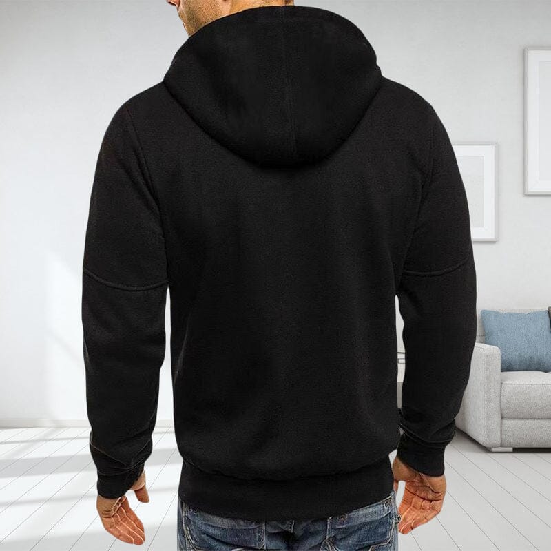 Mens Full-Zip Hooded Fleece Sweatshirt