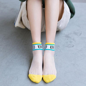 Women Transparent Mesh Socks