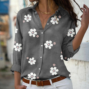 Floral Lapel Shirt