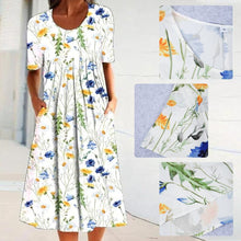 Load image into Gallery viewer, Crew Neck Printed Casual Dress
