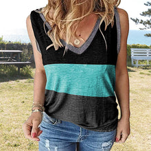 Load image into Gallery viewer, Women&#39;s Summer V-neck Sleeveless Stitching Vest
