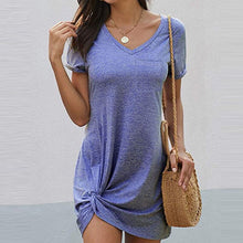 Load image into Gallery viewer, Side Knot Short Sleeve Dress
