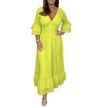 Load image into Gallery viewer, Loose High Waist Embroidered Dress
