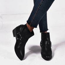 Load image into Gallery viewer, Women Round Toe Med Vintage Short Boots
