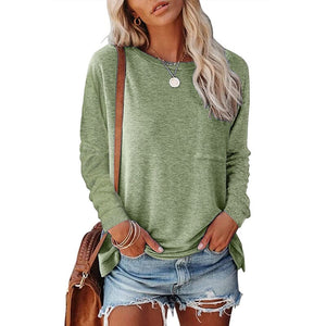 Pocket Slit Long Sleeve T-Shirt