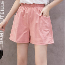 Load image into Gallery viewer, Women&#39;s Casual Summer Cotton Linen Shorts
