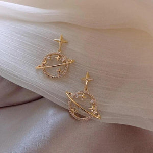 Saturn Gold Earrings