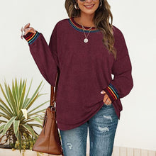 Load image into Gallery viewer, Women&#39;s Solid Color Round Neck Loose Sweatshirt
