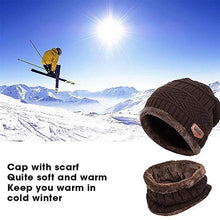 Load image into Gallery viewer, Warm Beanie Cap With Scarf
