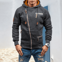 Load image into Gallery viewer, Men&#39;s Hooded Side Zip Cationic Sweatshirt
