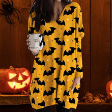 Load image into Gallery viewer, Halloween Cat Pumpkin Long Sleeve Dress
