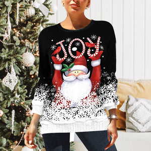 Christmas Print Raglan Sleeve Sweatshirt