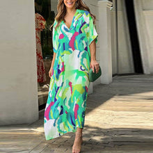 Load image into Gallery viewer, Casual dress with painted print
