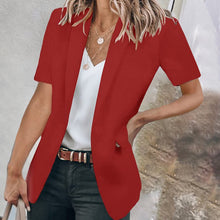 Load image into Gallery viewer, Casual Lapel Short Sleeve Plain Blazer
