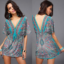 Load image into Gallery viewer, Summer V-Neck Printed Dress
