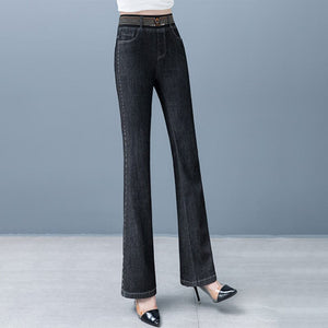 High Waist Stretch Flare Jeans