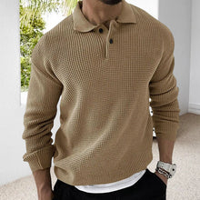 Load image into Gallery viewer, Waffle Lapel Sweater

