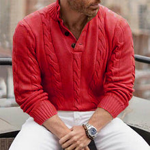 Load image into Gallery viewer, Stand Collar Twist Knitted Sweater
