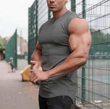 Load image into Gallery viewer, Men&#39;s Summer Single-colored Sports Vest with V-neck
