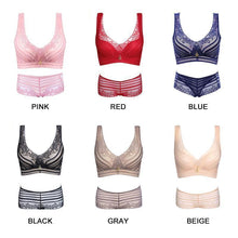 Load image into Gallery viewer, Stripes Lace Push-Up Seamless Breathable Zipper Bra
