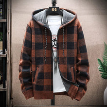 Load image into Gallery viewer, Check Printed Hooded Jacket

