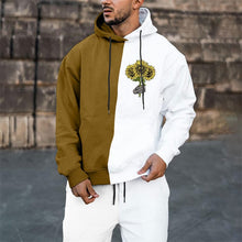 Load image into Gallery viewer, Hooded Panelled Printed Sweatshirt
